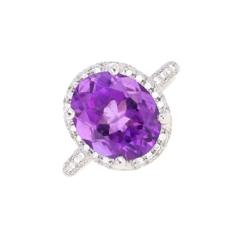 Acheter Bague diamants 0.38 carat et améthyste 4 carats or blanc 5.68g Comme neuf - 1600,00 € Bague diamants 0.38 carat et améthyste 4 carats or blanc 5.68g Comme neuf - reconditionné disponible sur Gemme Les Bijoux